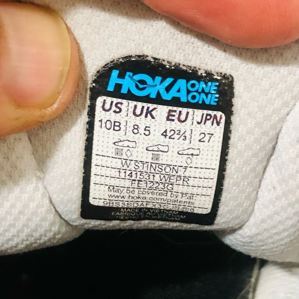 Hoka Clifton-style Running Shoes in Blue, Yellow & White - Picture 5 of 7